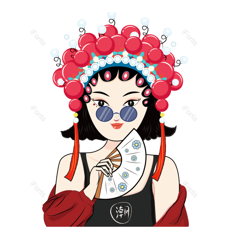 中国图片,小人元素,手绘PNG,免抠素材